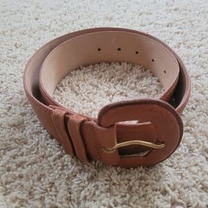 Cipriani Brown Genuine Shrunken Buffalo Leather Belt M
